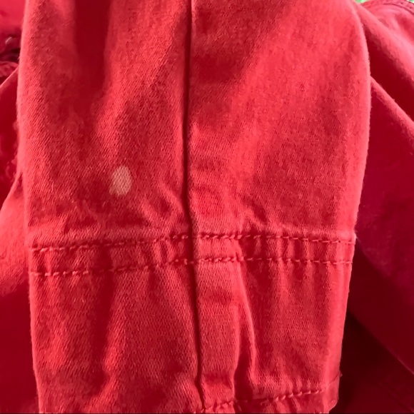 Red lightweight short jacket back pleats button front casual & cool - Picture 11 of 13